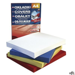 Karton DELTA skóropodobny bordowy A4 DOTTS 100 szt. okładki do bindowania