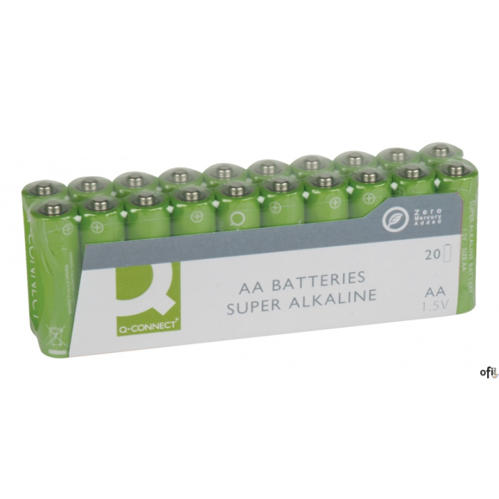 Baterie super-alkaliczne Q-CONNECT AA, LR06, 1,5V, 20szt. KF10848