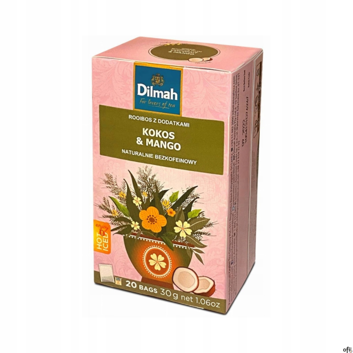 Herbata DILMAH kokos i mango 20t ziołowo-owocowa