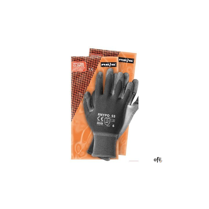 Rękawice powlekane stalowo-szare Rozmiar 10 RNYPO