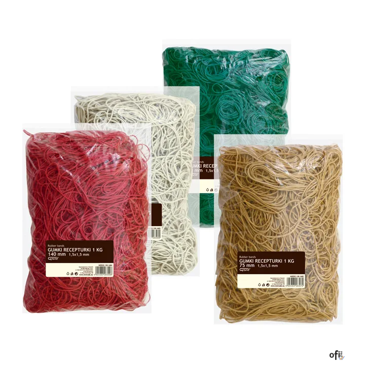 Gumki recepturki 60 mm, średnica 60 mm GRAND 130-1043 1kg 1,5x1,5mm