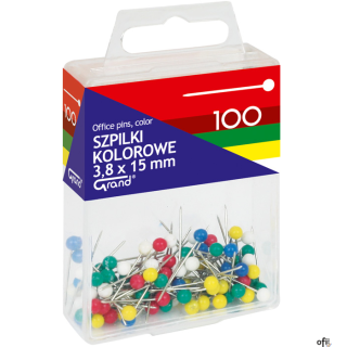 Szpilki Kolorowe 100 GRAND T4, 3, 8x15mm GRAND 110-1671