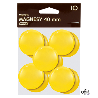 Magnes 40mm GRAND, żółty, 10 szt 130-1704