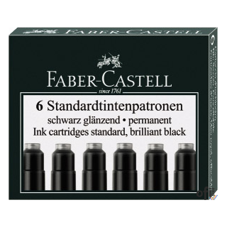 Naboje krótkie FC185507(6)czarne FABER CASTEL