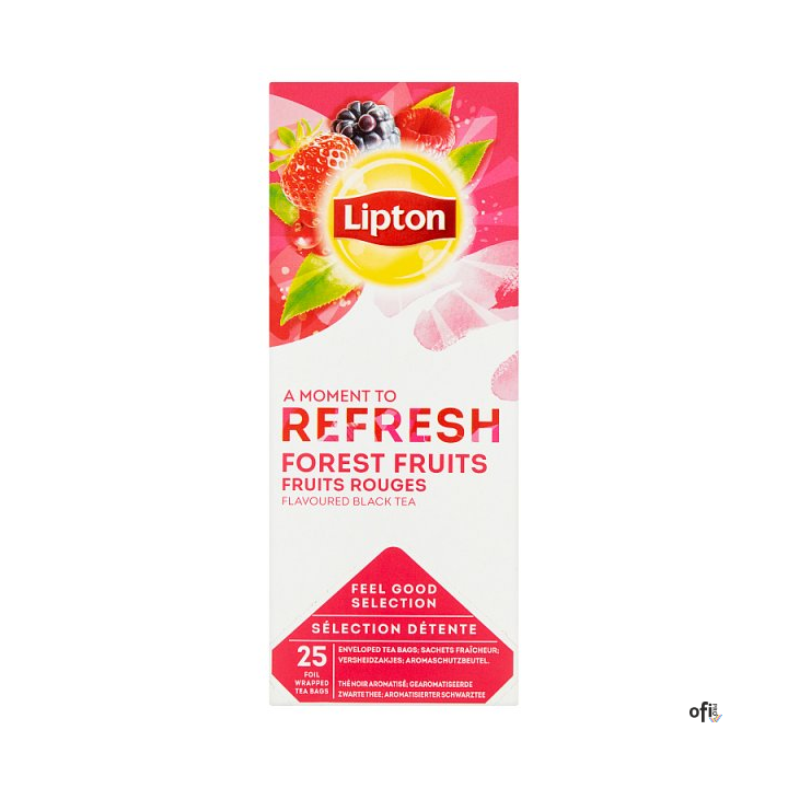 Herbata LIPTON REFRESH FOREST FRUTIS 25k.fol czarna