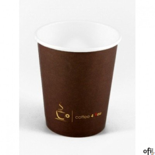 Kubek papierowy 150ml z nadrukiem COFFEE 4 YOU (100)221.507b