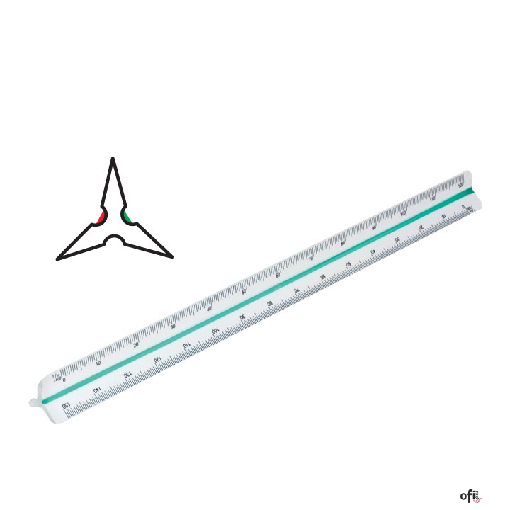 Linijka GR-143-skalówka budowlana, plastikowa, 30 cm GRAND 130-1831