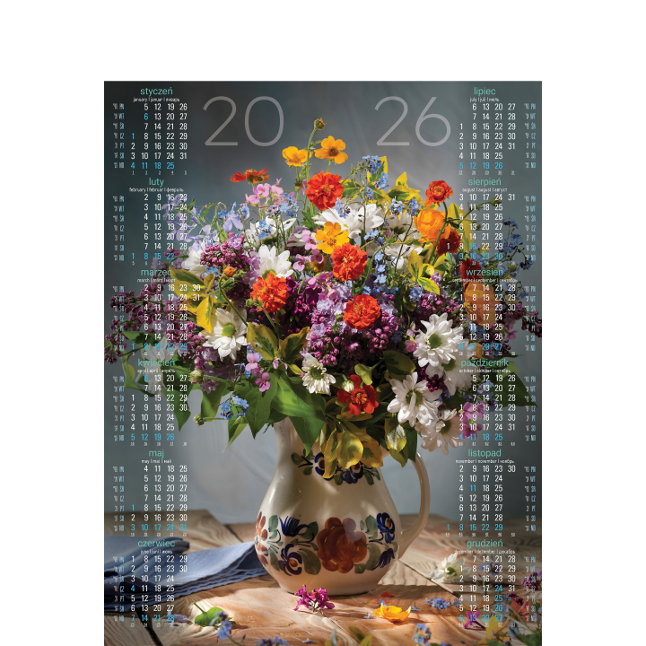 Kalendarz Plakatowy B-1, P16 - BUKIET 2026