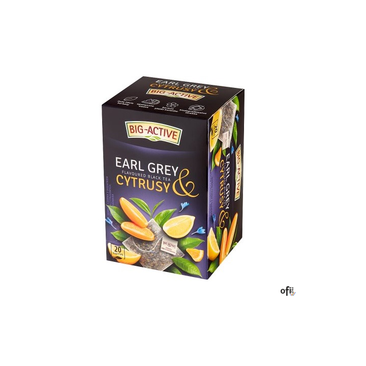 Herbata BIG-ACTIVE EARL GREY CYTRUSY 20 kopert/40g czarna