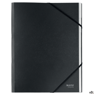 Teczka z przekładkami Recycle A4 6 przekładek, czarny Leitz, 39140095