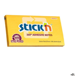 Bloczek STICKN 127x76mm 360stopni ciemno zółty 21555