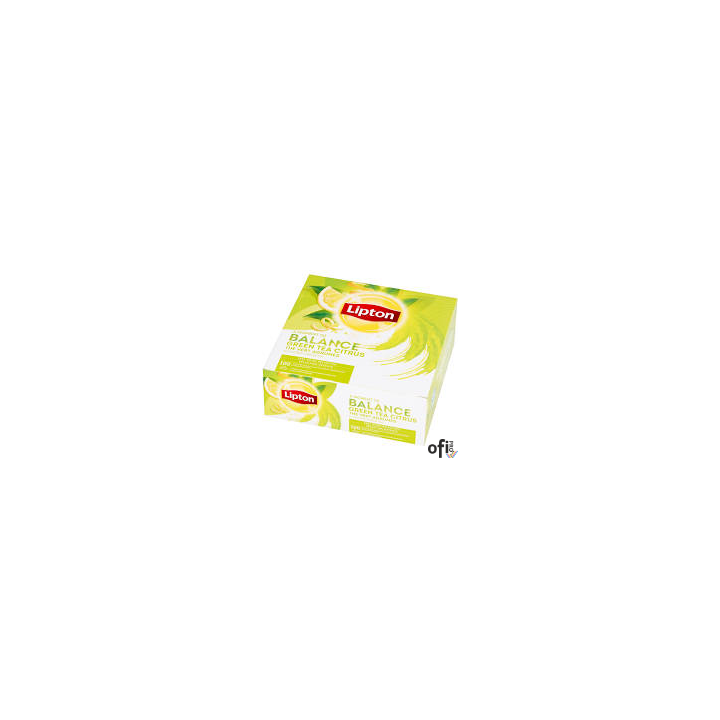 Herbata LIPTON GREEN TEA Citrus (100 kopert fol.) zielona