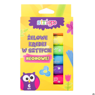 Kredki żelowe neonowe 6 szt 10g  SSC034