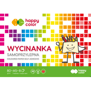 Blok Wycinanka samoprzylepna A5, 8 ark, Happy Color HA 3710 1520-S8