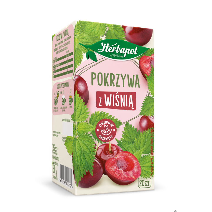 Herbata HERBAPOL ZIELNIK POLSKi pokrzywa z wiśnią (20 torebek)