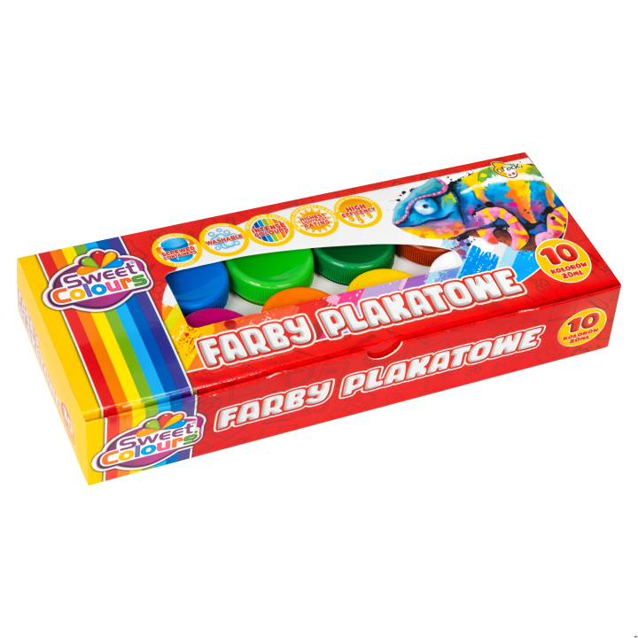 Farby plakatowe 10 kolorów 20ml Sweet Colours 00478 OTOCKI
