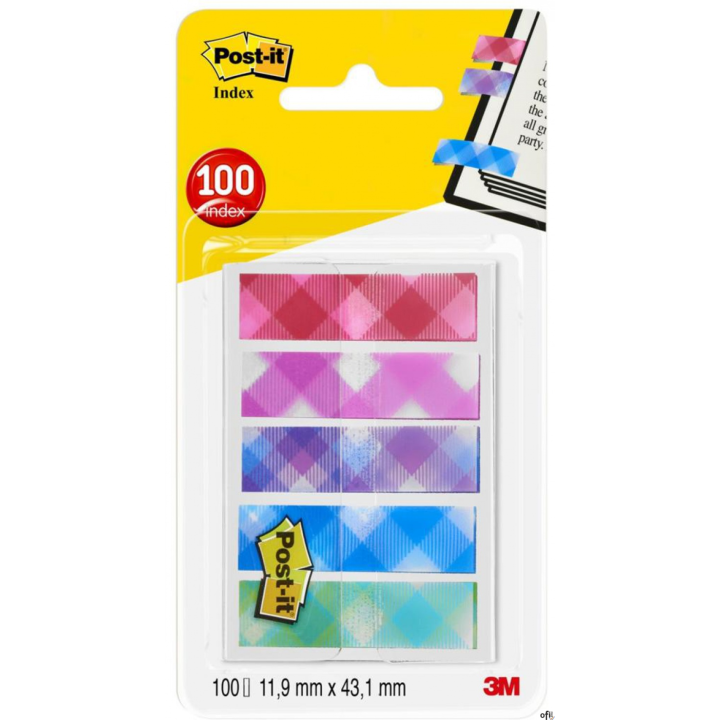 Zakładki indeksujące POST-IT_ Mini (684-PLD5), PP, 11,9x43,2mm, 5x20 kart., mix kolorów, 3M-70005277119