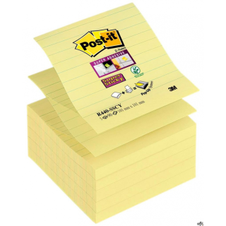 Karteczki samoprzylepne Post-it_ Super Sticky Z-Notes _16 żółtych bloczków po 90 karteczek 76x76mm _+ Podajnik PRO i 90