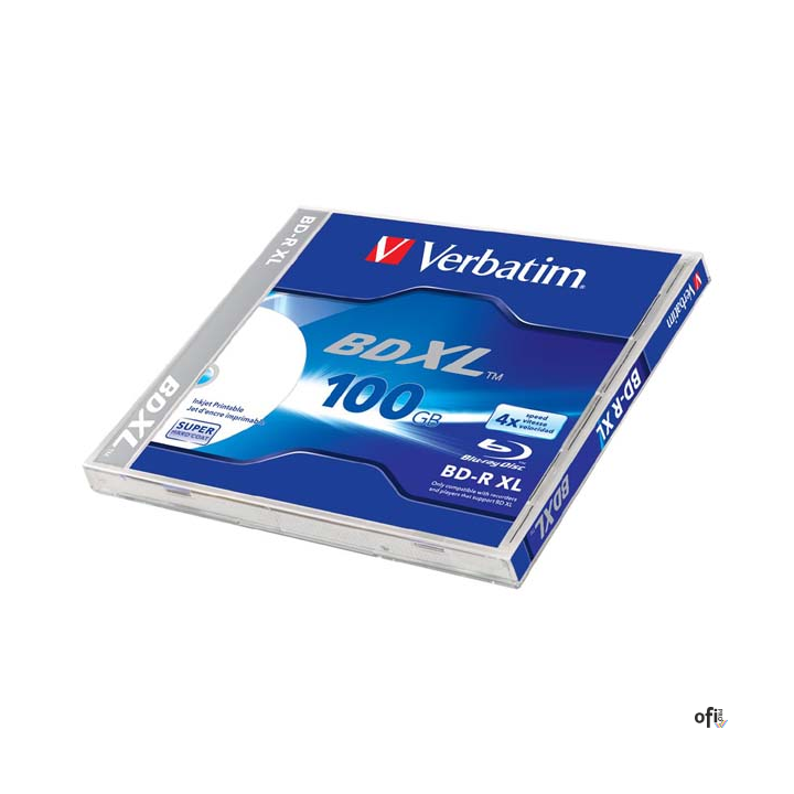 Płyta BD-R XL VERBATIM Blu-ray 100GB nadruk Jewel Case speed 4x 43789