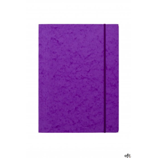 Teczka z gumką prostą DOTTS A4 preszpan fioletowa 390g