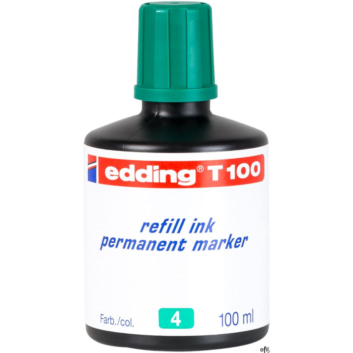 Tusz do markerów permanentnych 100 ml zielony Edding T100/004/Z