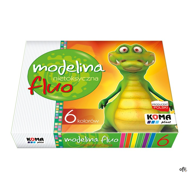 Modelina 6 kolorów fluo Sweet Colours 01426 KOMA-PLAST