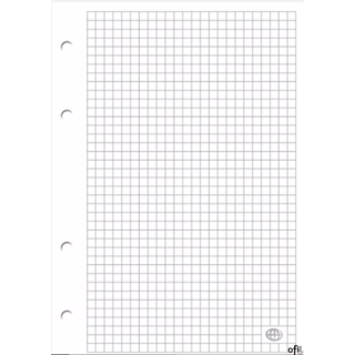 Wkład A4 100k do segregatora kratka biały 100kartek INTERDRUK