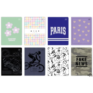 Zeszyt A5 60 linia mix wzorów INTERDRUK