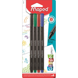 Cienkopis GRAPH PEPS kolory  basic 4 szt Maped 749144
