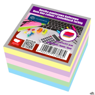 Bloczek kostka kolor klejona 8.5*8.5 INTERDRUK