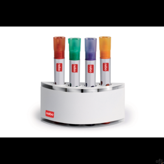 Magnetyczny pojemnik na markery do 20 mm średnicy, biały Nobo 8018500