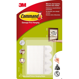 Rzepy_3M COMMAND do wieszania obrazów małe 17202 3M-XA004837523 4 szt małe