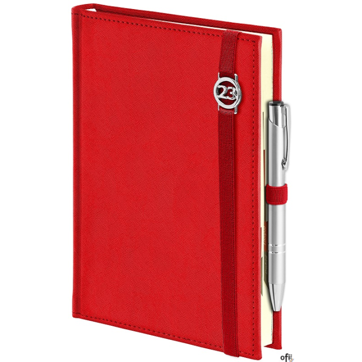 Kalendarz Cross z gumką i ażurową datówką B5 Tygodniowy 204 B5TRK czerwony WOKÓŁ NAS