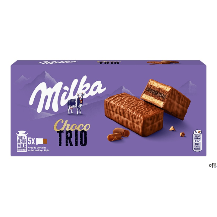 Ciastka MILKA CHOCO TRIO z kremowym nadzieniem 150g