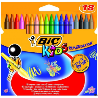 Kredki świecowe BIC Kids Plastidecor 18kol., 8297711