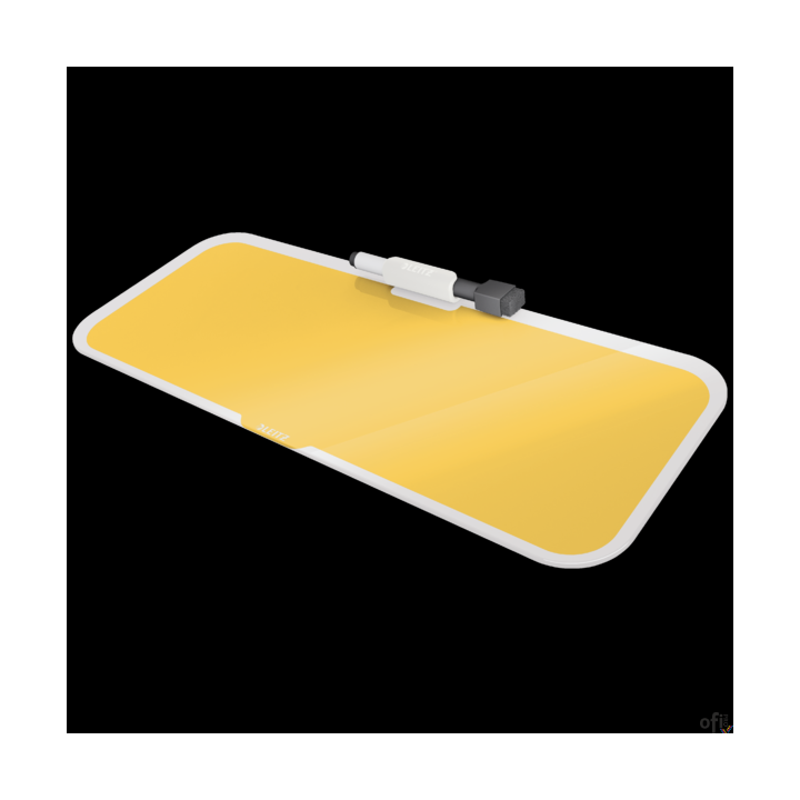 Szklany notatnik na biurko Leitz Cosy, poziomy, żółty 52690019