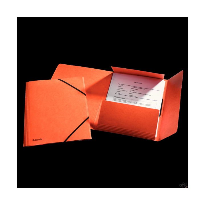 Teczka kartonowa z gumkami ESSELTE pomarańczowy 26594