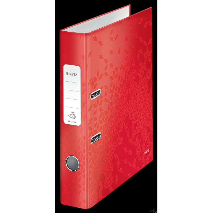Segregator z mech. WOW Leitz 180°, A4/50mm, czerwony 10060026