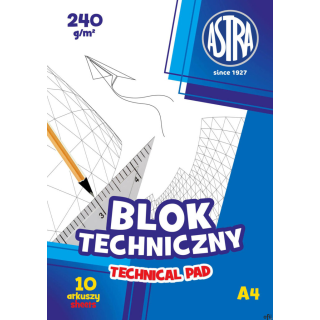Blok techniczny ASTRAPAP A4 240g, 106119006