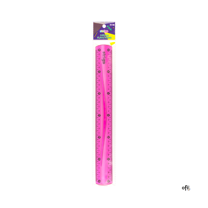 Linijka elastyczna 30cm różowa SSC010 STRIGO
