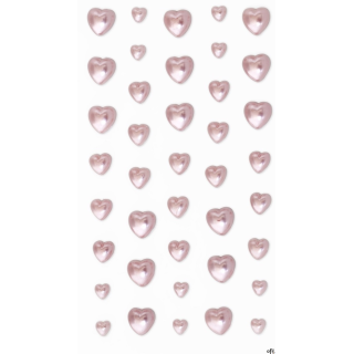 Kryształki samoprzylepne SERCA różowe 35szt. 251113 GALERIA PAPIERU