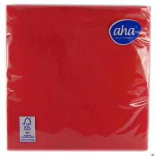 Serwetki AHA bordowe 33x33cm, 20sztuk, intensywny
