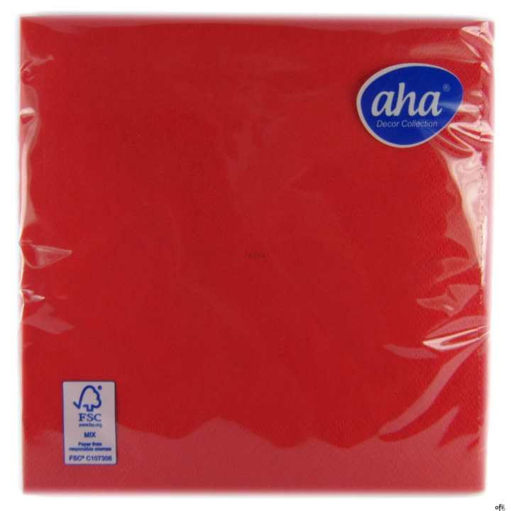 Serwetki AHA bordowe 33x33cm, 20sztuk, intensywny