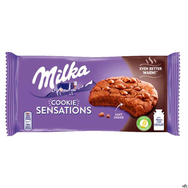 Ciastka MILKA SENSATION SOFT INSIDE CHOCO 156g kakaowe (ciemne)