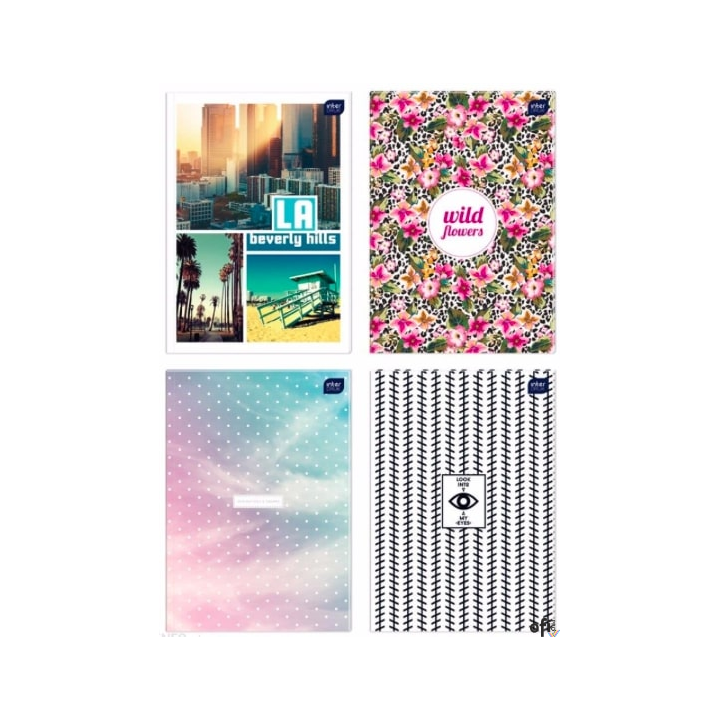 Brulion A4 64k kratka op.półtwarda MAT+UV INTERDRUK 2878