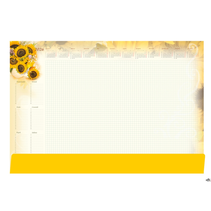 Terminarz - Planer A2 z listwą 2026 Słoneczniki Michalczyk i Prokop T-1-A2-5 kalendarz biuwar