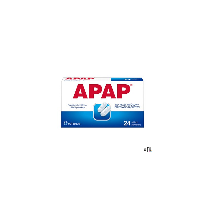 APAP, Paracetamol 500 mg, 24 tabletki