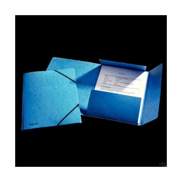 Teczka kartonowa z gumkami ESSELTE niebieska 26595