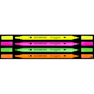Zakreślacze tekstu BLIZZARD DUO zielony TO-338 Toma