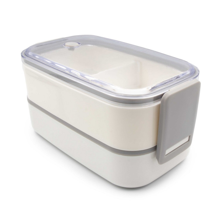 Pudełka śniadaniowe 2 w 1, 2x700 ml, sztućce | Cash